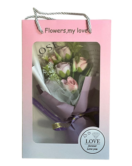 Buchet decorativ în cutie cadou cu lumini LED 26cm 804-4