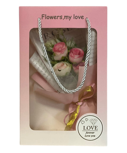 Buchet decorativ în cutie cadou cu lumini LED 26cm 804-4