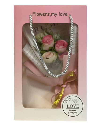 Buchet decorativ în cutie cadou cu lumini LED 26cm 804-4