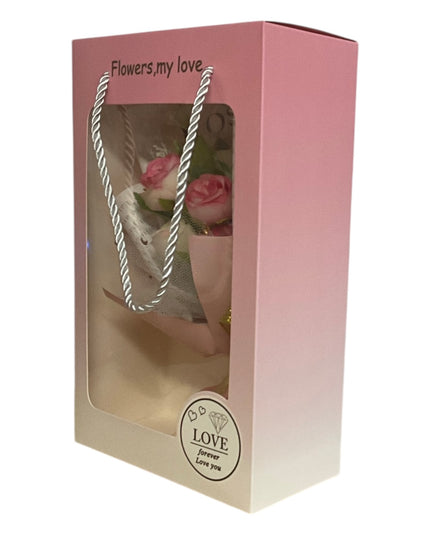 Buchet decorativ în cutie cadou cu lumini LED 26cm 804-4