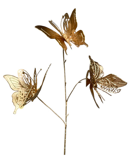 Ramură decorativă cu fluturi 68cm. 716-24