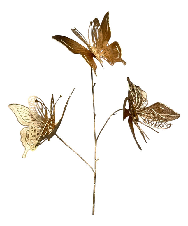 Ramură decorativă cu fluturi 68cm. 716-24
