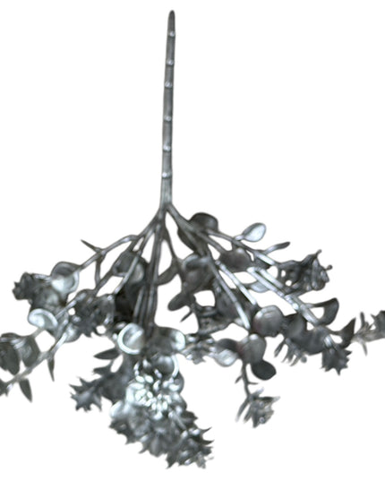 Buchet decorativ cu frunze argintiu 33cm