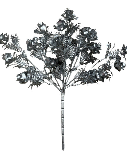 Buchet decorativ cu frunze argintiu 33cm