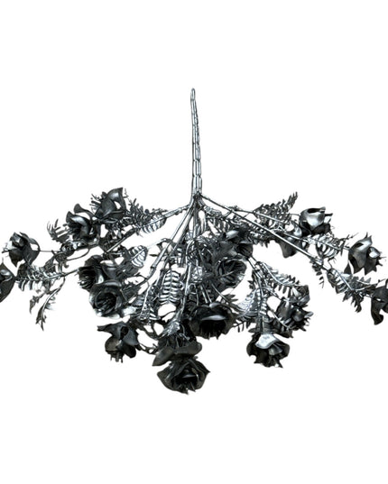 Buchet decorativ cu frunze argintiu 33cm