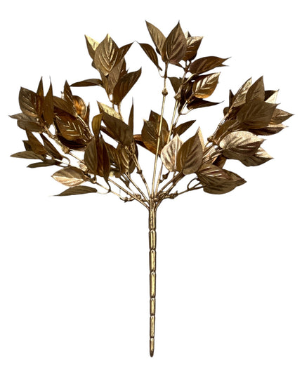 Buchet decorativ cu frunze auriu 33cm. 716-33