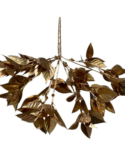 Buchet decorativ cu frunze auriu 33cm. 716-33