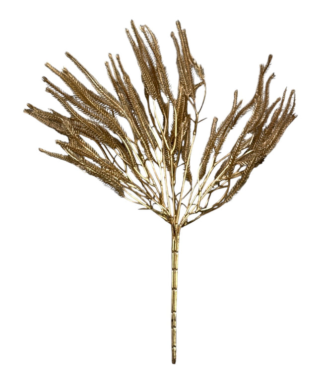 Buchet decorativ cu frunze auriu 40cm 716-13