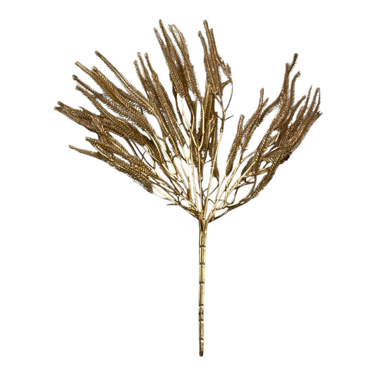 Buchet decorativ cu frunze auriu 40cm 716-13