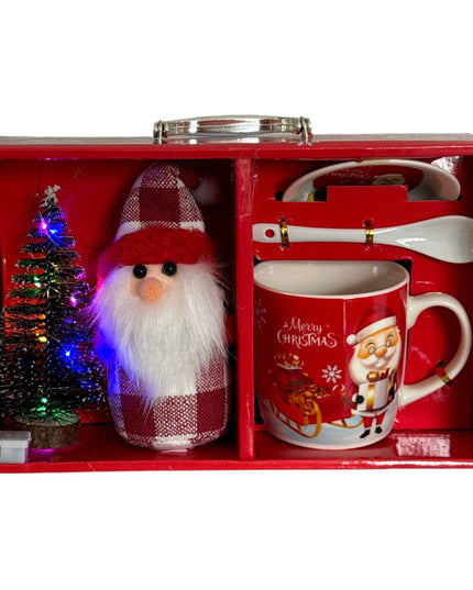 Set cadou Crăciun cană cu brad și lumini HK1963B
