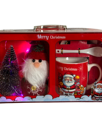 Set cadou Crăciun cană cu brad și lumini HK2182