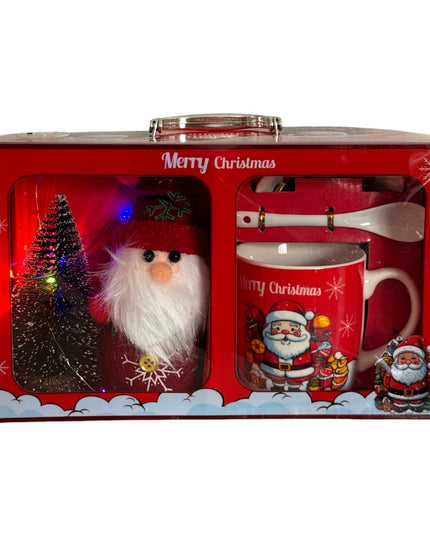 Set cadou Crăciun cană cu brad și lumini HK2182