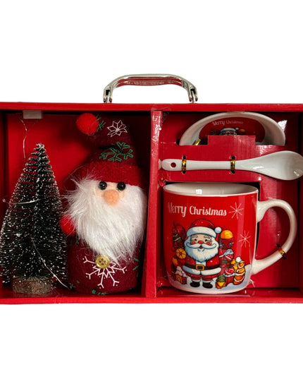 Set cadou Crăciun cană cu brad și lumini HK2182