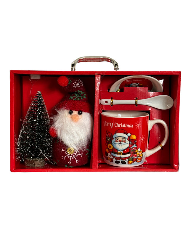 Set cadou Crăciun cană cu brad și lumini HK2182