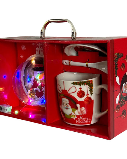 Set cadou Crăciun cană cu glob și lumini HK1971