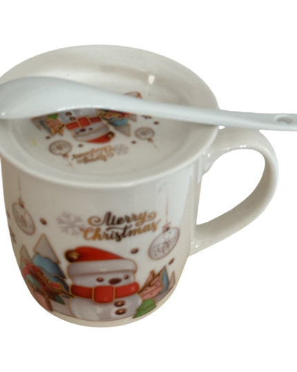 Set cadou Crăciun cană cu capac și linguriță HK2178