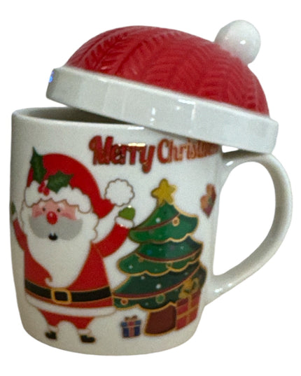 Set cadou Crăciun cană cu capac și linguriță metal HM312/11