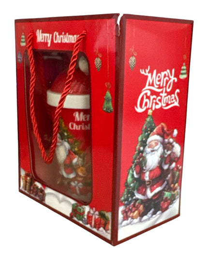 Set cadou Crăciun cană cu capac și linguriță metal HM317/18