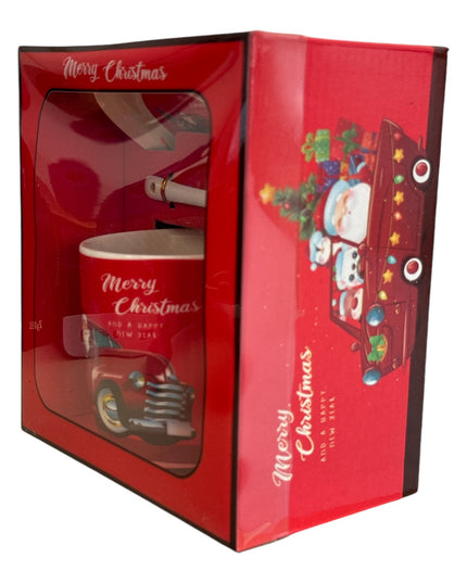 Set cadou Crăciun cană cu capac și linguriță B