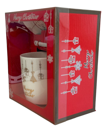 Set cadou cană Crăciun cu capac și linguriță HK2173