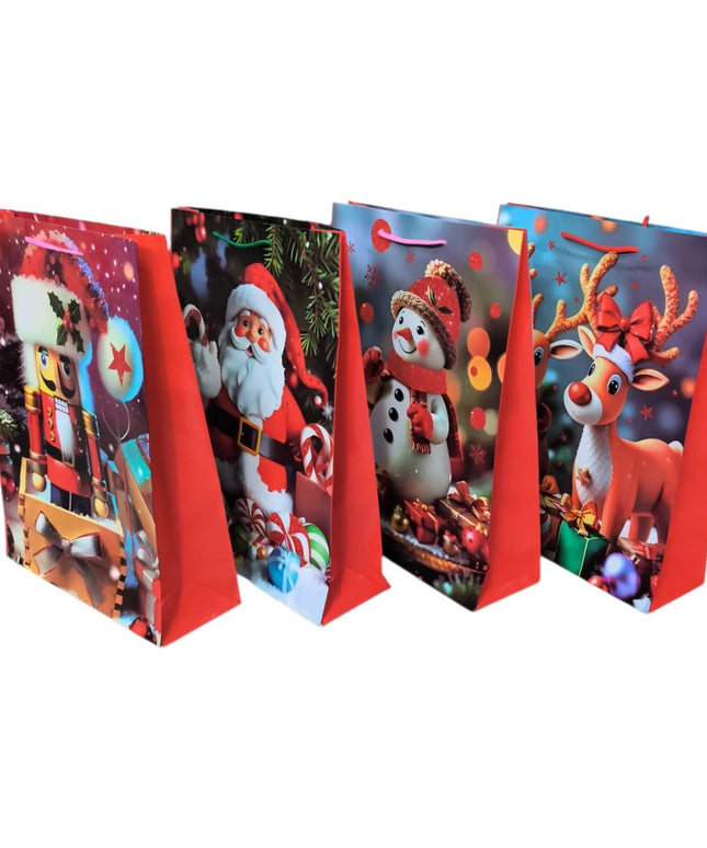 Pungă cadou cu model Crăciun 12/set 55x40cm