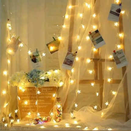 Instalație Luminoasă de Crăciun - Stea Cristalină Multicoloră 220V