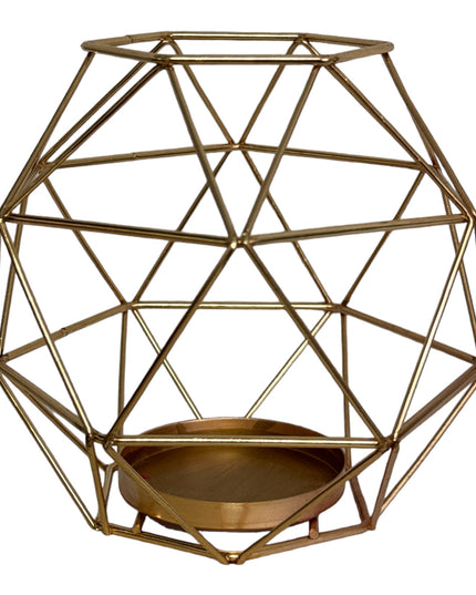 Suport lumânare metalic, ambalaj cadou elegant 15x14cm 931-1