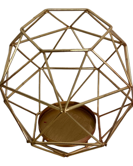 Suport lumânare metalic, ambalaj cadou elegant 15x14cm 931-1