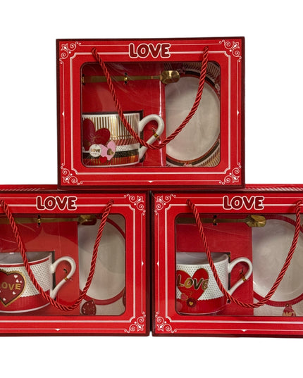 Set cadou ceașcă și farfurie cu linguriță HM192-1