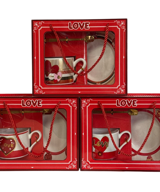 Set cadou ceașcă și farfurie cu linguriță HM192-1
