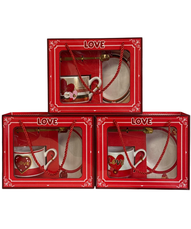 Set cadou ceașcă și farfurie cu linguriță HM192-1