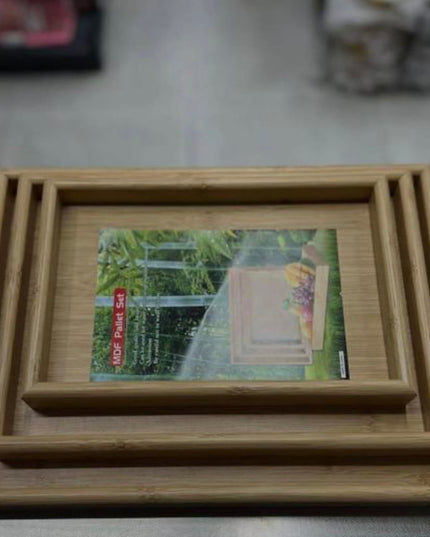 Tavă decorativă 3/set din lemn 40x30cm