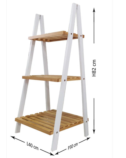 Etajeră tip scară din bambus natural Cod1105-13