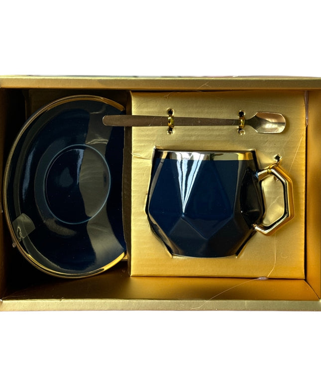 Set cadou ceașcă cu farfurie și linguriță LUCKY