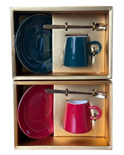 Set cadou ceașcă cu farfurie și linguriță