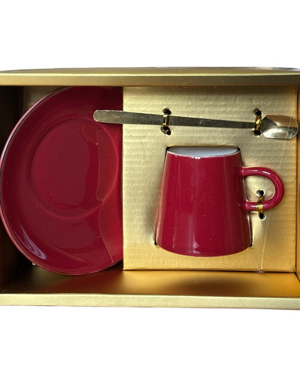 Set cadou ceașcă cu farfurie și linguriță