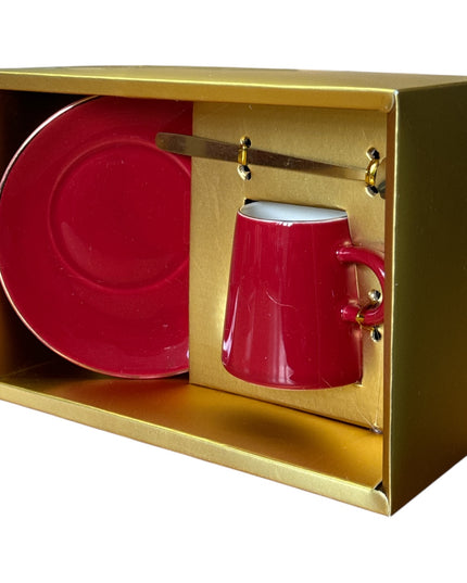 Set cadou ceașcă cu farfurie și linguriță