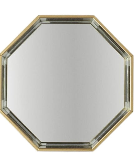 Tavă decorativă din sticlă cu oglindă – formă hexagonală 25x22cm