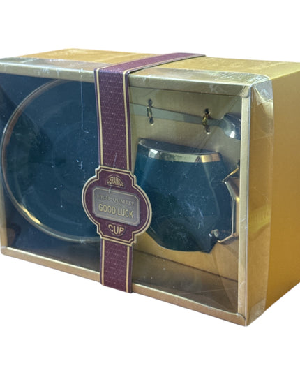 Set cadou ceașcă cu farfurie și linguriță LUCKY