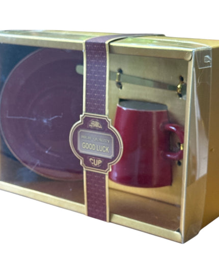 Set cadou ceașcă cu farfurie și linguriță