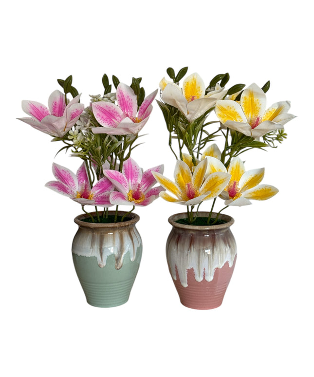 Flori artificiale decorative în ghiveci ceramic 30cm 092-6