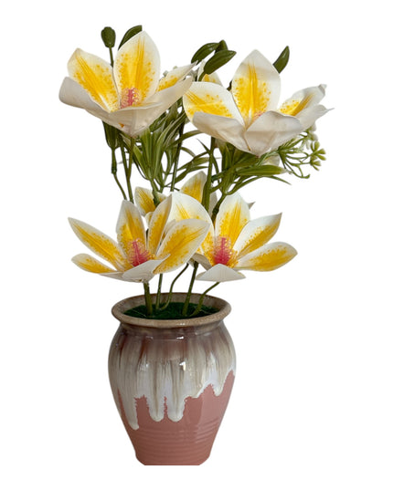 Flori artificiale decorative în ghiveci ceramic 30cm 092-6