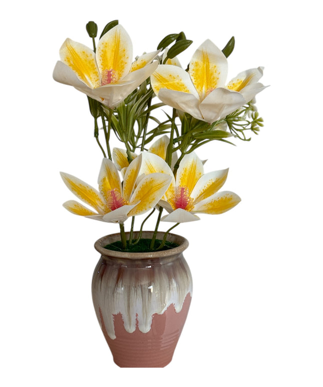 Flori artificiale decorative în ghiveci ceramic 30cm 092-6