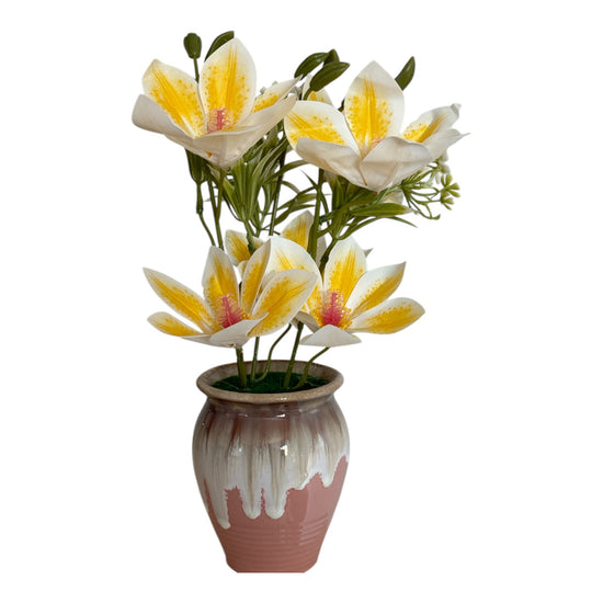 Flori artificiale decorative în ghiveci ceramic 30cm 092-6