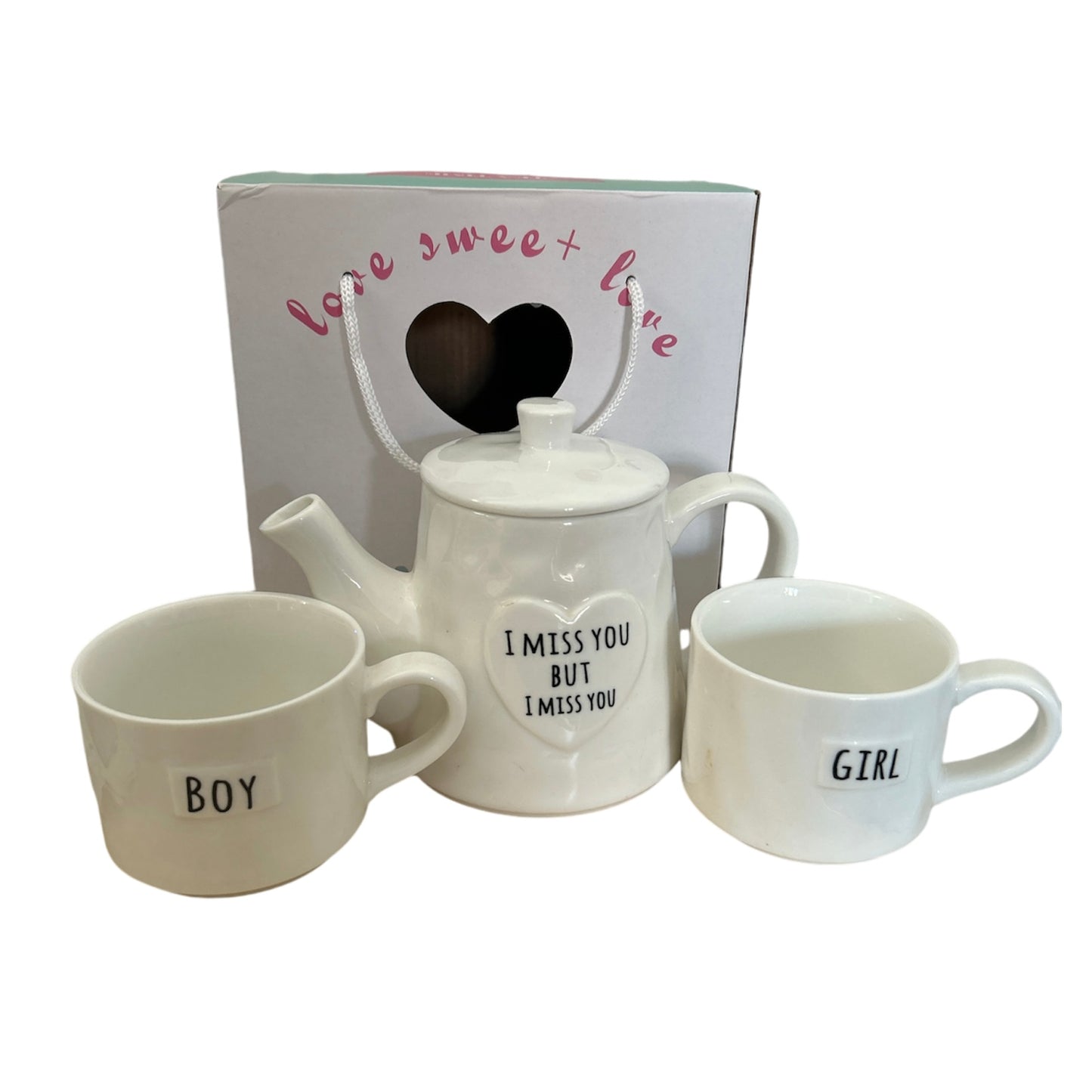 Set Ceainic cu Cești ” Girl & Boy”