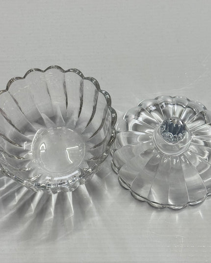 Set cadou decorativ – bombonieră din sticlă cu capac 1142-6