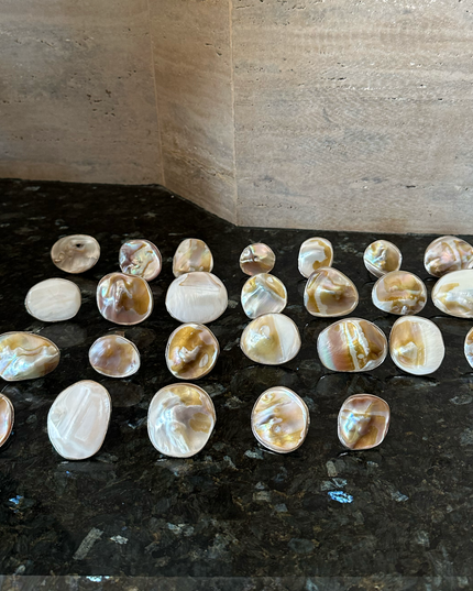 Inel reglabil cu Sidef Oval și cutie de cadou