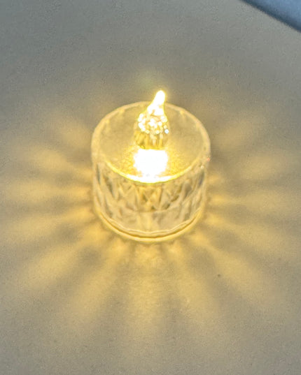 Lumânare LED Pastilă Cristal 24/set 5x4cm 1213-10