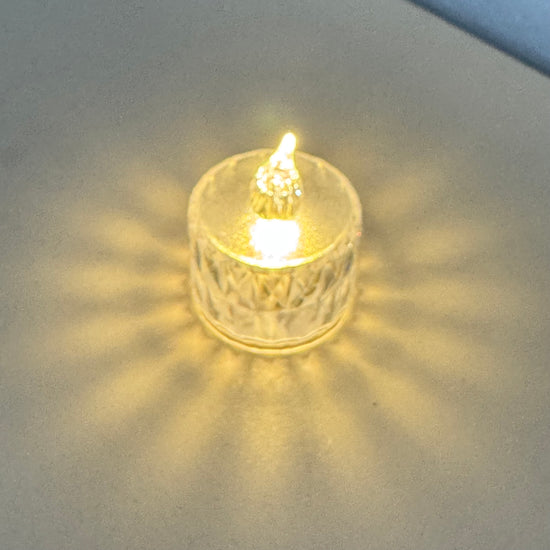 Lumânare LED Pastilă Cristal 24/set 5x4cm 1213-10