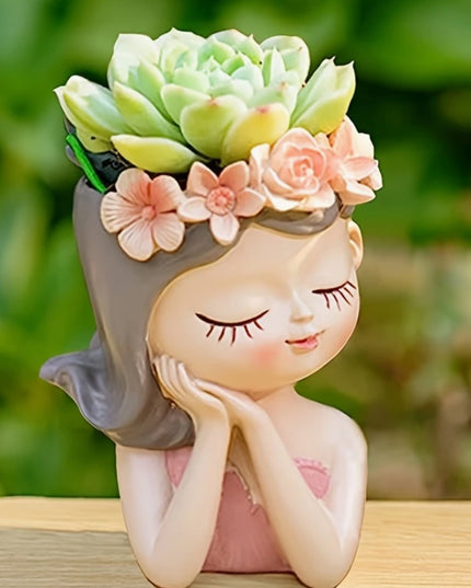 Ghiveci Decorativ în Formă de Fetiță 15cm